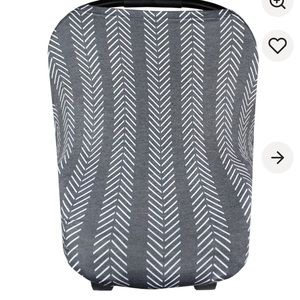 Copper Pearl Chevron Pattern 5 in 1 carseat nursing cover